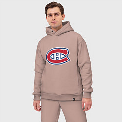 Мужской костюм оверсайз Montreal Canadiens, цвет: пыльно-розовый — фото 2