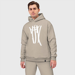 Мужской костюм оверсайз ТГК, цвет: миндальный — фото 2