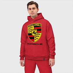 Мужской костюм оверсайз Porsche Stuttgart, цвет: красный — фото 2