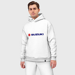 Мужской костюм оверсайз Suzuki, цвет: белый — фото 2