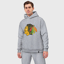 Мужской костюм оверсайз Chicago Blackhawks: Kane, цвет: меланж — фото 2