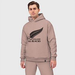Мужской костюм оверсайз New Zeland: All blacks, цвет: пыльно-розовый — фото 2