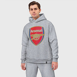 Мужской костюм оверсайз Arsenal FC, цвет: меланж — фото 2