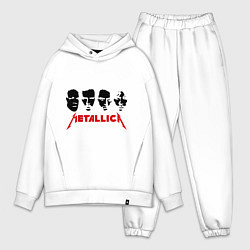 Мужской костюм оверсайз Metallica (Лица), цвет: белый