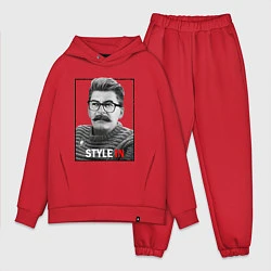 Мужской костюм оверсайз Stalin: Style in, цвет: красный