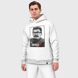 Мужской костюм оверсайз Stalin: Style in, цвет: белый — фото 2