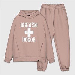 Мужской костюм оверсайз Orgasm + donor, цвет: пыльно-розовый
