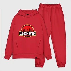Мужской костюм оверсайз Linkin Park: Jurassic Park, цвет: красный