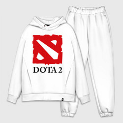 Мужской костюм оверсайз Dota 2: Logo, цвет: белый