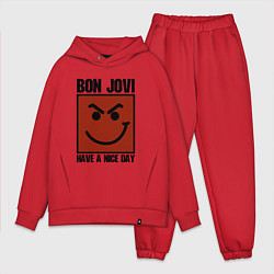 Мужской костюм оверсайз Bon Jovi: Have a nice day, цвет: красный
