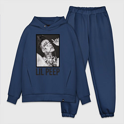 Мужской костюм оверсайз Lil Peep: Black Style, цвет: тёмно-синий