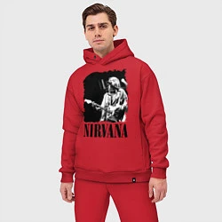 Мужской костюм оверсайз Black Nirvana, цвет: красный — фото 2