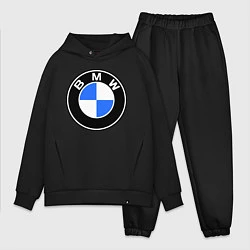 Мужской костюм оверсайз Logo BMW, цвет: черный