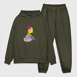 Мужской костюм оверсайз Bart: Lil Peep, цвет: хаки