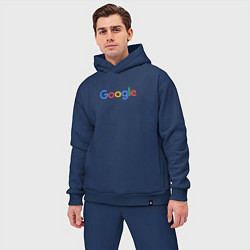Мужской костюм оверсайз Google, цвет: тёмно-синий — фото 2