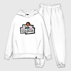 Мужской костюм оверсайз Basketball: I love this game, цвет: белый