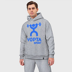 Мужской костюм оверсайз Yopta Sport, цвет: меланж — фото 2