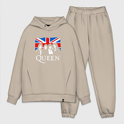 Мужской костюм оверсайз Queen UK, цвет: миндальный