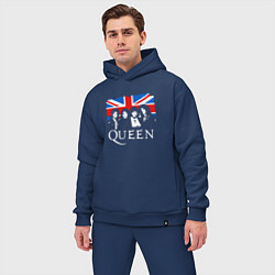 Мужской костюм оверсайз Queen UK, цвет: тёмно-синий — фото 2