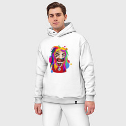 Мужской костюм оверсайз 6IX9INE Colors, цвет: белый — фото 2