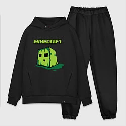 Мужской костюм оверсайз Minecraft Creeper, цвет: черный