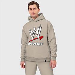 Мужской костюм оверсайз WWE universe, цвет: миндальный — фото 2