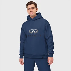 Мужской костюм оверсайз Logo Infiniti, цвет: тёмно-синий — фото 2