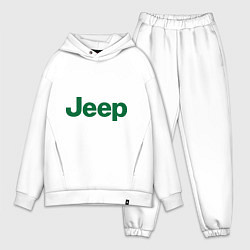 Мужской костюм оверсайз Logo Jeep, цвет: белый