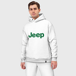 Мужской костюм оверсайз Logo Jeep, цвет: белый — фото 2