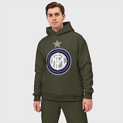 Мужской костюм оверсайз Inter FC, цвет: хаки — фото 2