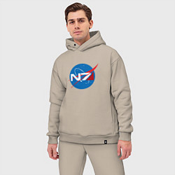 Мужской костюм оверсайз NASA N7, цвет: миндальный — фото 2