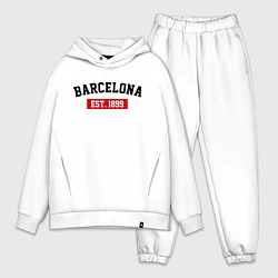 Мужской костюм оверсайз FC Barcelona Est. 1899, цвет: белый