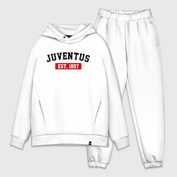 Мужской костюм оверсайз FC Juventus Est. 1897 цвета белый — фото 1