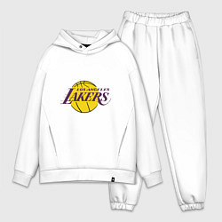 Мужской костюм оверсайз LA Lakers, цвет: белый
