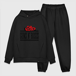 Мужской костюм оверсайз Guns n Roses: rose, цвет: черный