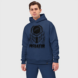 Мужской костюм оверсайз Predator Mask, цвет: тёмно-синий — фото 2