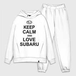 Мужской костюм оверсайз Keep Calm & Love Subaru