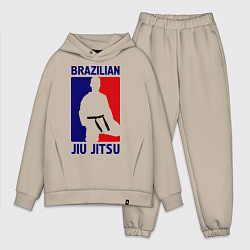 Мужской костюм оверсайз Brazilian Jiu jitsu, цвет: миндальный