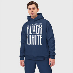 Мужской костюм оверсайз Juventus: Black & White, цвет: тёмно-синий — фото 2