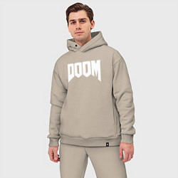 Мужской костюм оверсайз DOOM, цвет: миндальный — фото 2