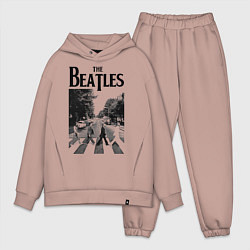 Мужской костюм оверсайз The Beatles: Mono Abbey Road, цвет: пыльно-розовый