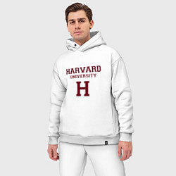 Мужской костюм оверсайз Harvard University цвета белый — фото 2