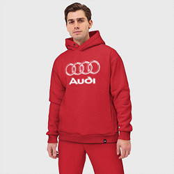Мужской костюм оверсайз AUDI, цвет: красный — фото 2