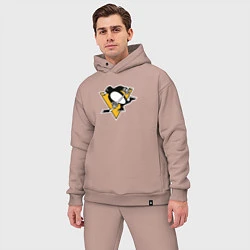 Мужской костюм оверсайз Pittsburgh Penguins: Evgeni Malkin, цвет: пыльно-розовый — фото 2