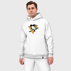 Мужской костюм оверсайз Pittsburgh Penguins: Evgeni Malkin, цвет: белый — фото 2