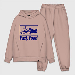 Мужской костюм оверсайз Shark fast food