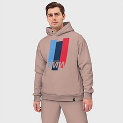 Мужской костюм оверсайз BMW motosport, цвет: пыльно-розовый — фото 2