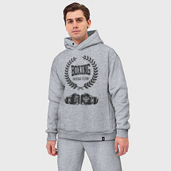 Мужской костюм оверсайз Boxing Russia national team of russia, цвет: меланж — фото 2