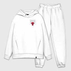 Мужской костюм оверсайз CHICAGO BULLS НА СПИНЕ, цвет: белый