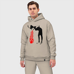 Мужской костюм оверсайз Banksy, цвет: миндальный — фото 2